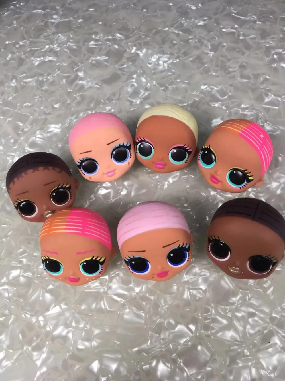 Не волосы мода сестра кукла голова игрушка luls девочка кукла голова DIY кукла игрушка часть девушка мода Сделай Сам Туалетная игрушка размер головы 7X8 см