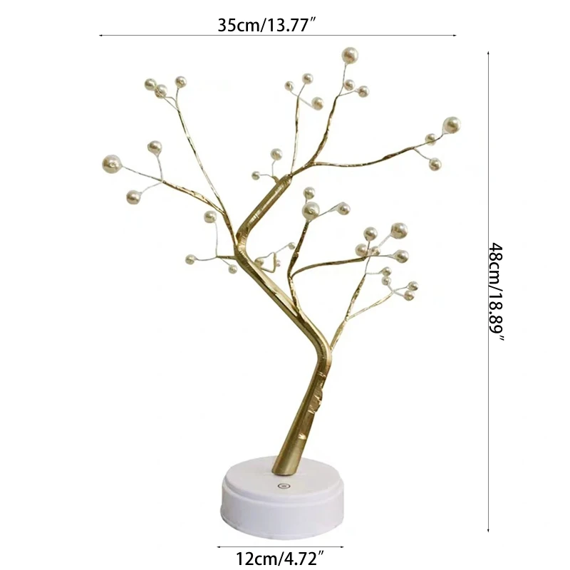 

Bonsai Tree Light with 36 Pearls LED, DIY Gold Tree Light Decor for Gift Home Wedding Room Battery and USB Operated