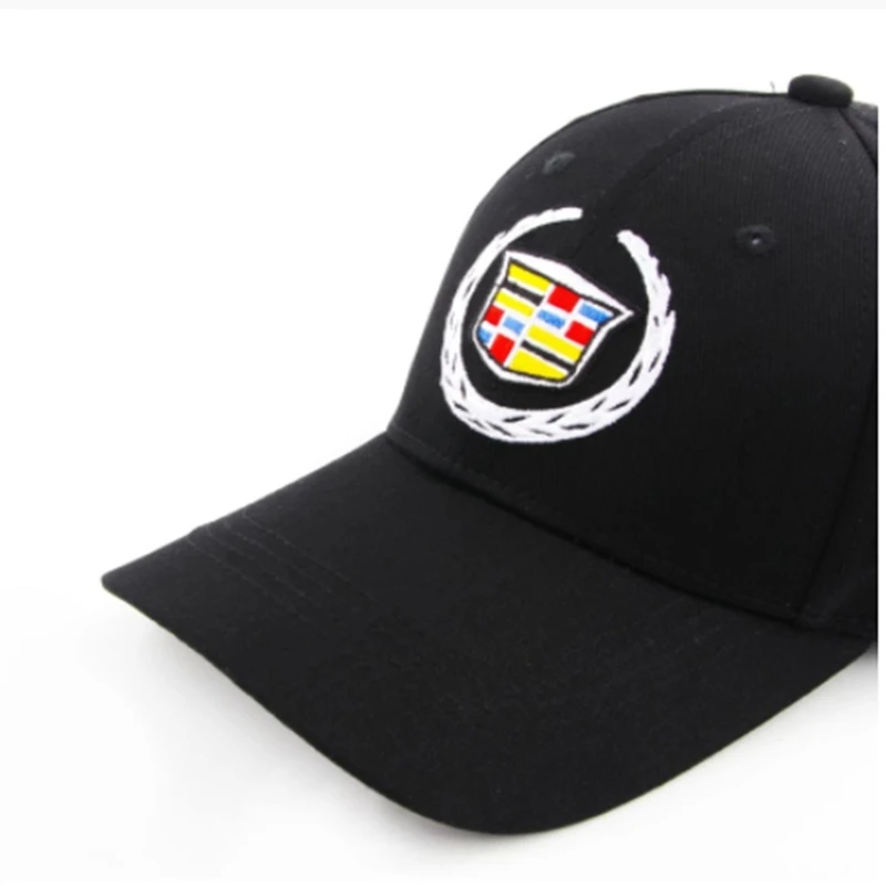 

2021 Fashion Embroidered Cadillac Hat Cap Car logo MOTO GP Racing Black Baseball Cap Hat Adjustable Casual Trucket Hat