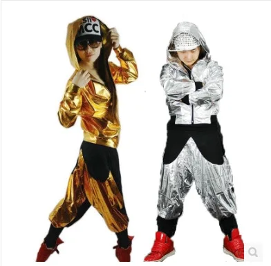 Детский костюм для джазовых танцев укороченная куртка в стиле хип-хоп девочек и