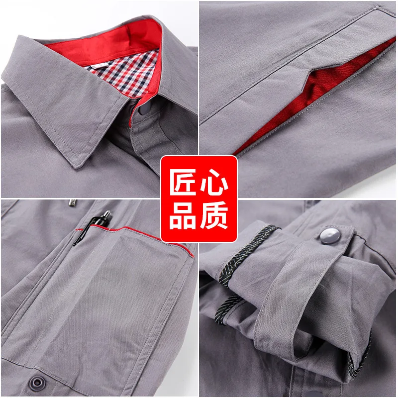 

Long-sleeved overalls suits for welding construction and auto repair engineering service