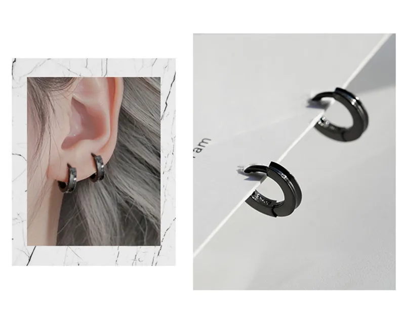 Модные серебряные серьги из стерлингового серебра 925 пробы для мужчин и женщин