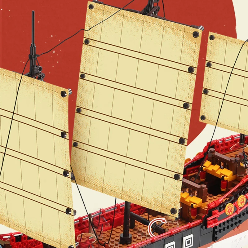 Конструктор в стиле кантонского парусника морской Шелковый путь Китай паром Galleon