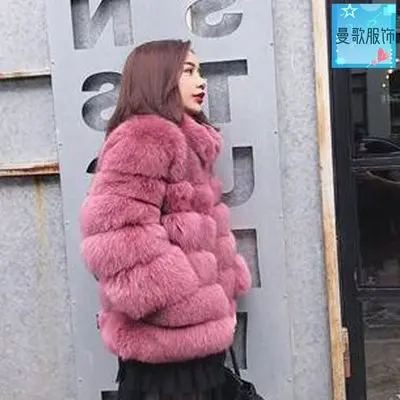 

Winter lady luxury thick long fur jacket classic coat
