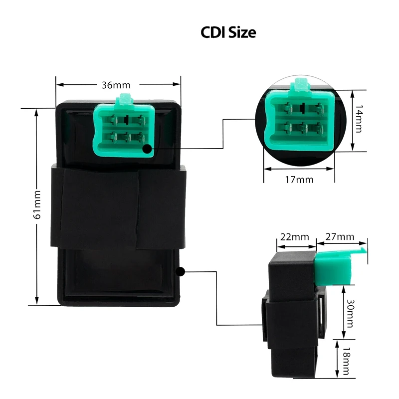 

Ignition Coil 5-Pin CDI Box for 50Cc 70Cc 90Cc 110Cc 125Cc Dirt Bikes, Quad, ATV for HONDA XR50 CRF50