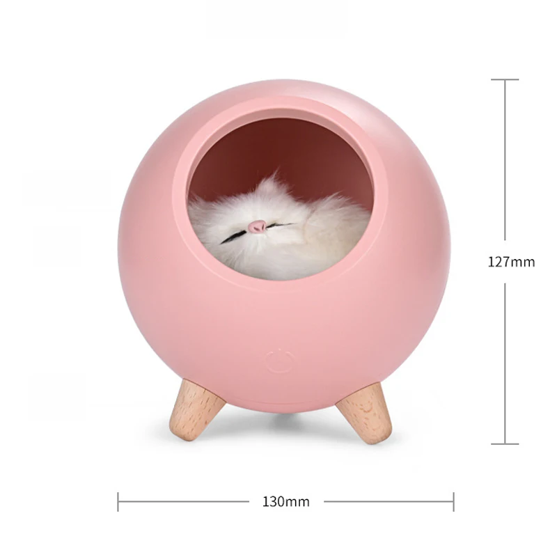 Touch Sensor Led Night Light Cute Cat Bluetooth Speaker Music Lamp USB Rechargeable Desk Table Children's Room | Лампы и освещение