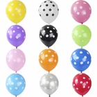 10 шт.лот 12-дюймовые черные белые латексные воздушные шары в горошек, красные волнистые воздушные шары, украшение для дня рождения, свадьвечерние, вечеринки, игрушка для будущей мамы