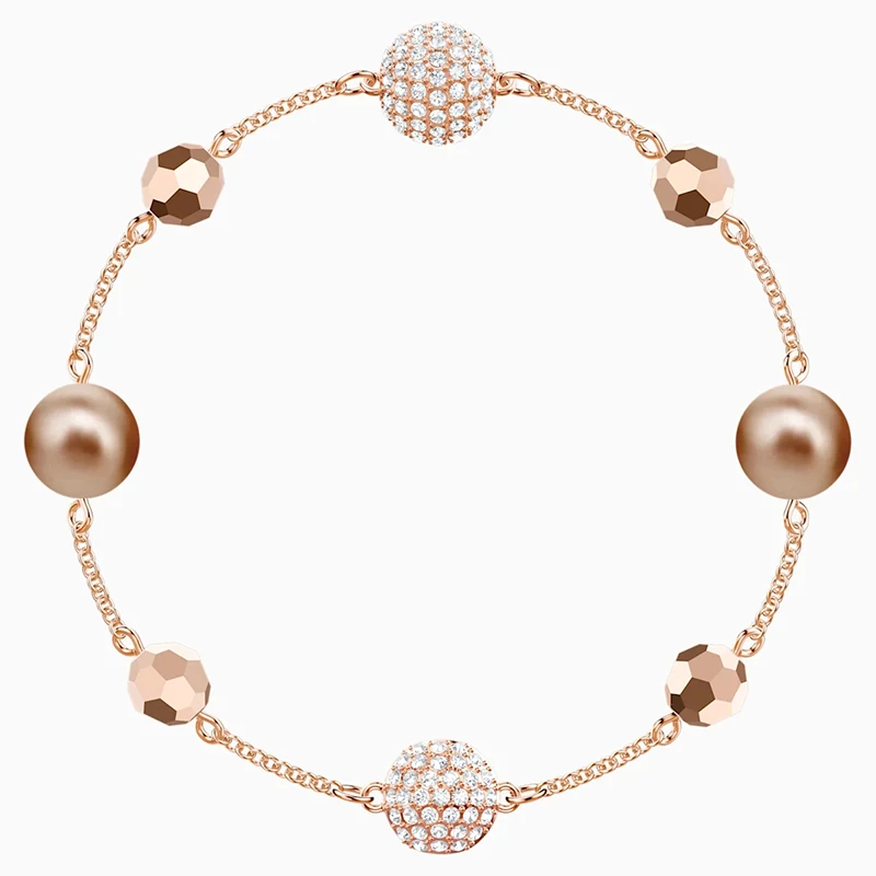 

SWA 1:1 Fashion Jewelry New REMIX COLLECTION ROUND PEARL STRAND Bracelet Elegant Crystal Pearl Shape Female Trend Romantic Gift