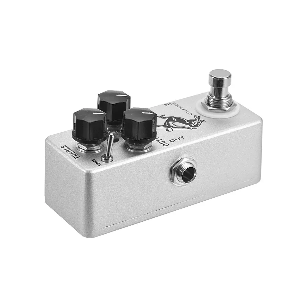 Педаль эффектов для гитары MOSKY Silver Overdrive/ Boost Horse нормальный/мягкий истинный обход