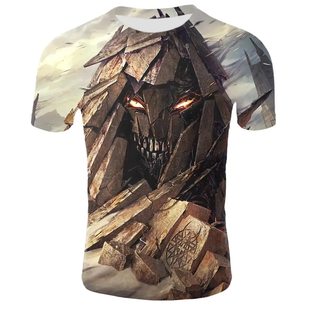 

Skull 3D printing horror skull T-shirt Cool cool T-shirt Gothic style T-shirt Retro T-shirt 3DT shirt men