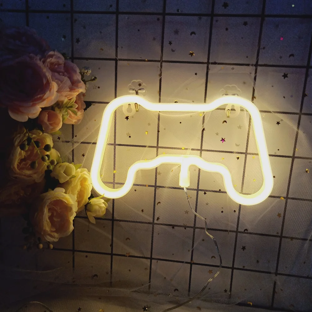 Светодиодная неоновая подсветка для геймпада неосветильник светильник с