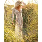 Летняя Пляжная накидка, женское кружевное длинное пляжное платье, туника, саронг, купальник, прозрачный купальник, пляжная одежда, сарафан