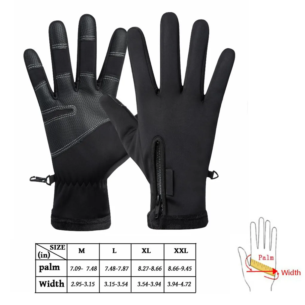 

Cold-proof Ski Gloves Waterproof Winter Gloves Cycling Fluff Warm Gloves For Touchscreen Cold Weather Windproof Anti Slip