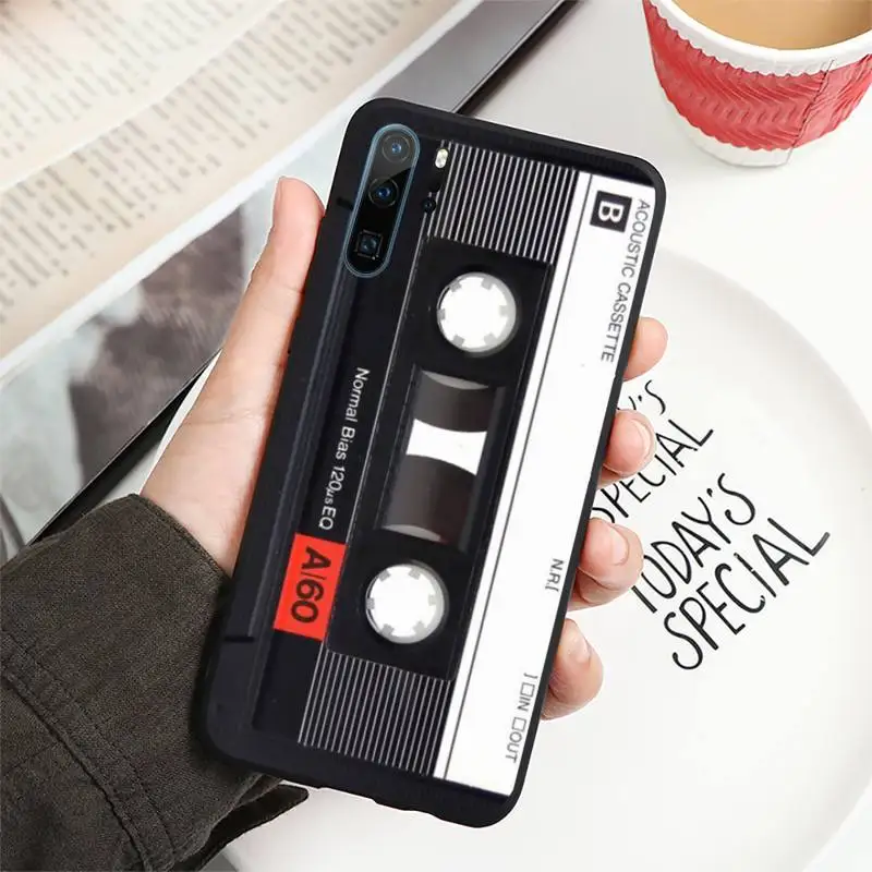 

vintage Magnetic audio tape Phone Case For Huawei P40 P20 P30 lite Pro P Smart 2019 Mate 40 20 10 Lite Pro Nova 5t
