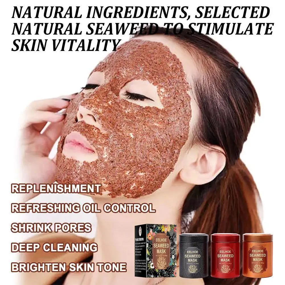 Buy Natural Seaweed Face Moisturizing Hydrating Shrink Pores Algae Care Whitening Anti Skin Seed Cosmetics Acne T5u3 on