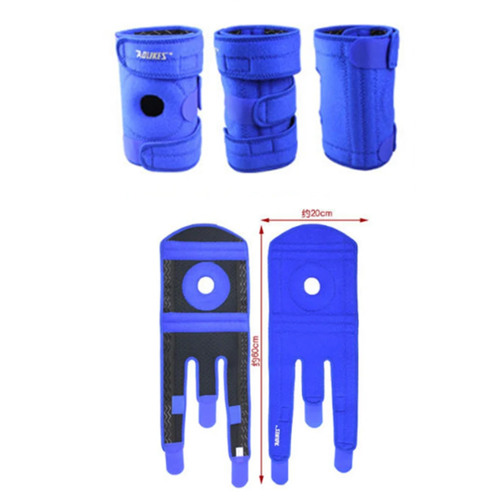 

Running Basketball Sports Athletic MCL Runners Adjustable Open Patella Stabilizer Protector To Relieve Pain Left Foot Blue