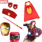 Аниме Мстители Marvel Железный человек Человек-паук Халк светодиодсветильник маскарадные маски пусковая модель игрушки Фигурки Хэллоуин вечерние ринка рождественские подарки