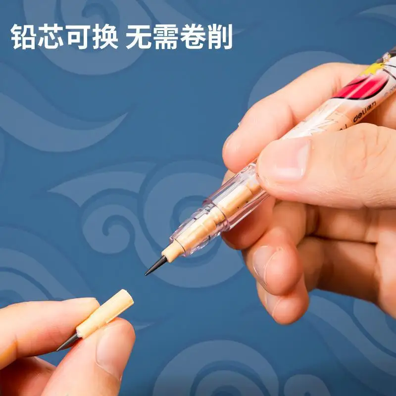 Deli Cute Mechanical Pencils for School Student Naruto Removable Multifunction Pencil Kawaii Supplies Japanese Stationery | Канцтовары