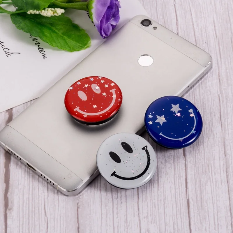 Smile face многофункциональный держатель для телефона с креплением на гнездо с воздушной подушкой Кронштейн для мобильного телефона. 20 шт./партия