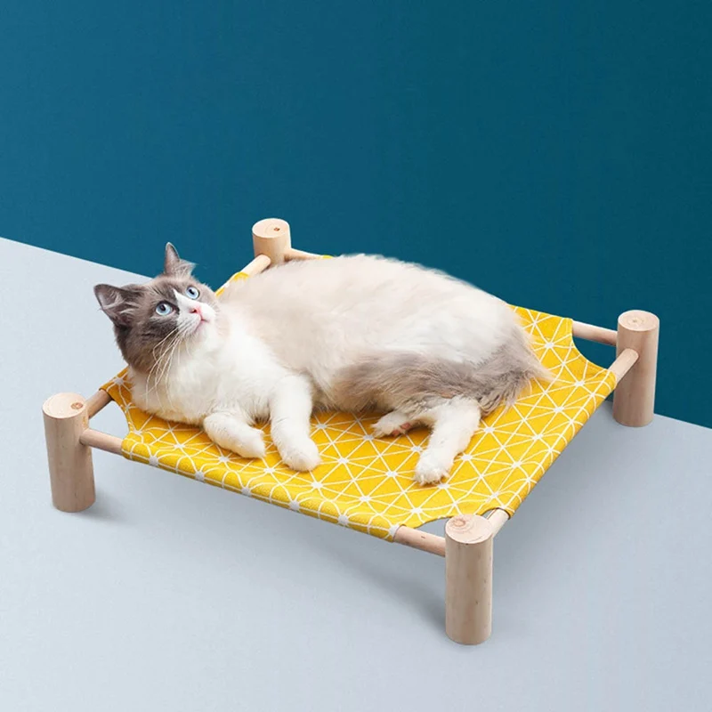 

Canvas Elevated Cute Pet Dog Cat Bed Portable Raised Pet Puppy Cot Breathable Cooling Mat Beds For Dogs Cats Nest Pet Supplies
