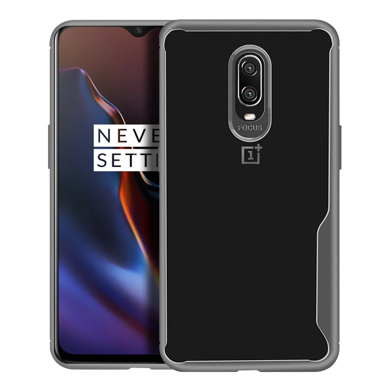 Матовая рамка противоскользящий чехол для Oneplus 7 Pro 6 T прозрачный силиконовый из