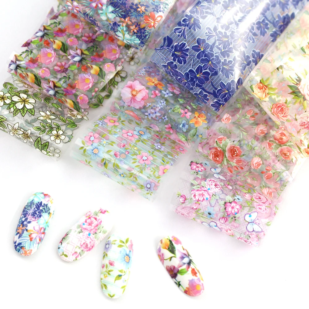 

Multi-style Nail Foil Polish Stickers Flower Starry Sky Decal Transfer Foil Nails Sliders for Nail Art Decoration Manicure Tips