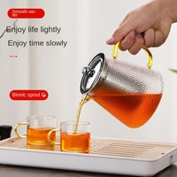 heat resistant hammered glass teapot with infuser thicken household filter kung fu tea set tea maker flower pot 801 900ml kettle