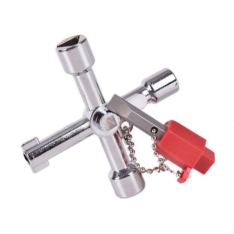 

Universal Key Wrench Cross Switch Alloy Square Wrench Tool for Elevator Electrical Cupboard Box Cabinet socket wrench