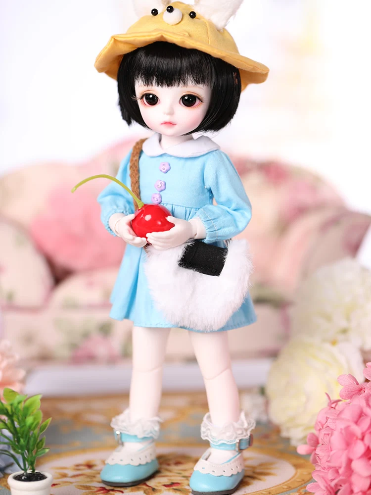 1/3 1/4 1/6 BJD Doll BJD/SD Fashion Blue Dress Clothes For Baby Girl Include Hat +Clothes+Bag | Игрушки и хобби