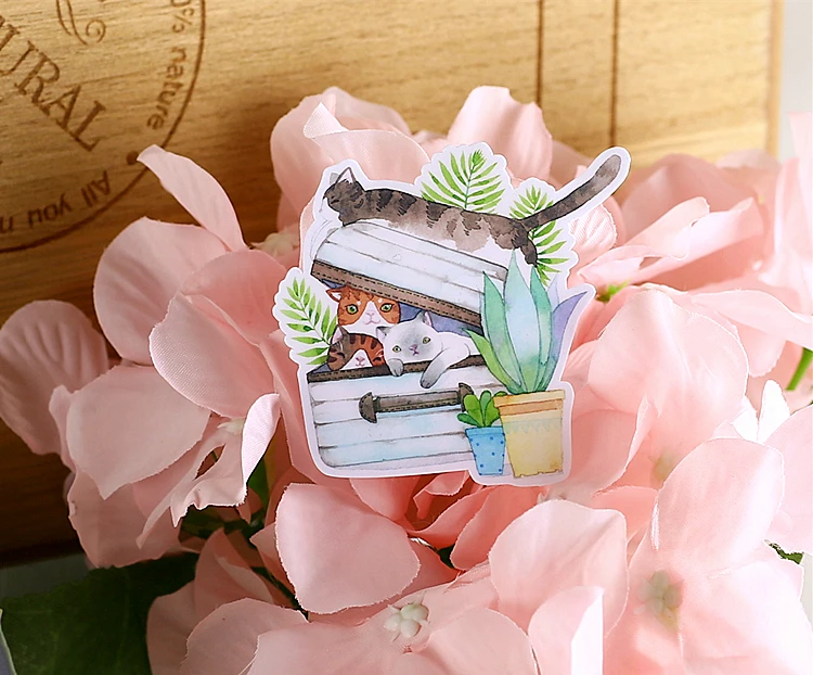 20 шт. бумажные стикеры Кот жизни | Игрушки и хобби