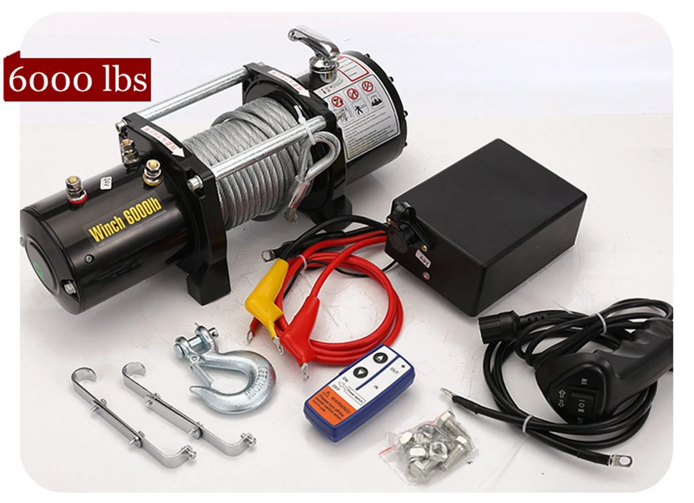 12V24V 6000 lbs vehicle self-rescue off-road winch off-road vehicle winch on-board crane electric winch enlarge
