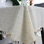 Пасторальная скатерть желтая Маргаритка хлопковая кисточка для фотографирования журнального столика для гостиной скатерть для стола домашний декор скатерти