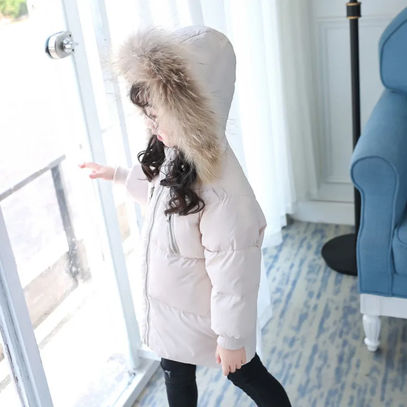 Детский пуховик детская одежда для мальчиков и девочек из хлопка зимнее длинное