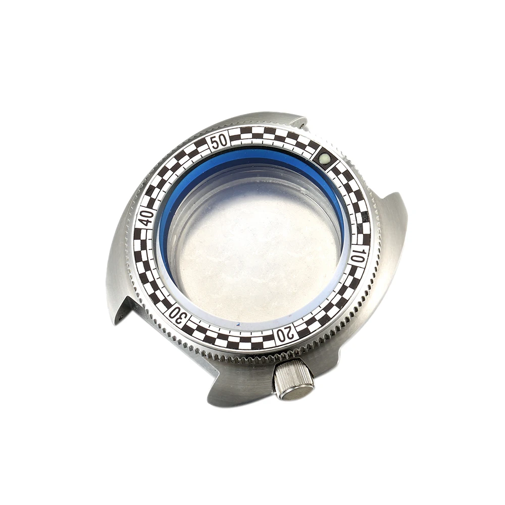 Mod Silver Black SKX 6105 Watch Case Sapphire Glass 20ATM  Water Proof Case For NH35 NH36 SKX007 SKX009 Automatic Movement