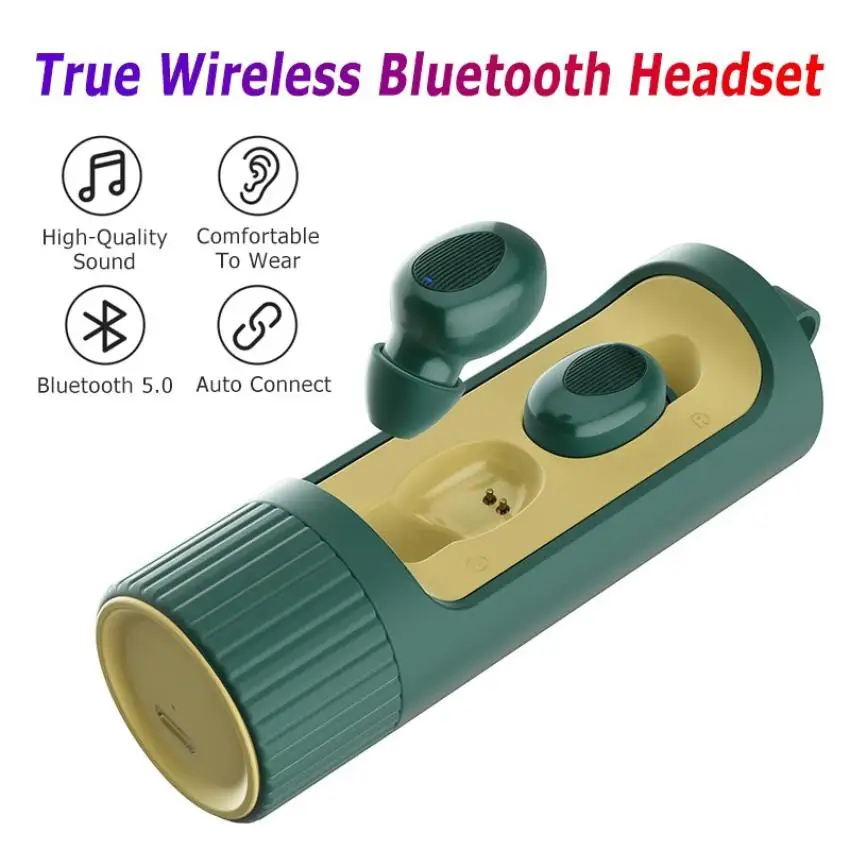 

E12 Macarone TWS Bluetooth 5.0 Headset with Rotary Flip Lip 400mA Touch Operation Wireless Earphone HiFi Clear Call Mini Earbuds