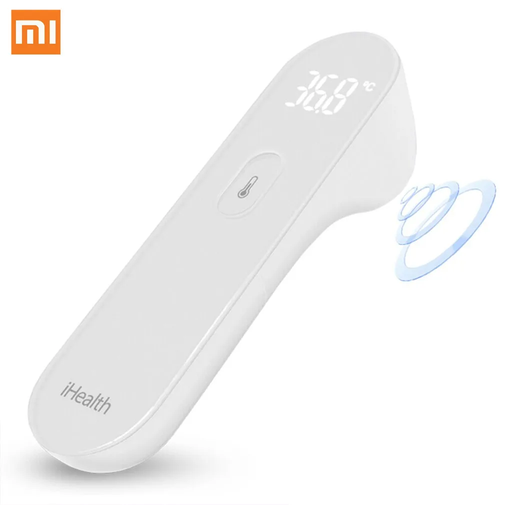 Xiaomi Mijia iHealth термометр светодиодный Бесконтактный цифровой инфракрасный термометр для тела лба для малышей, детей и взрослых пожилых людей - Color: white