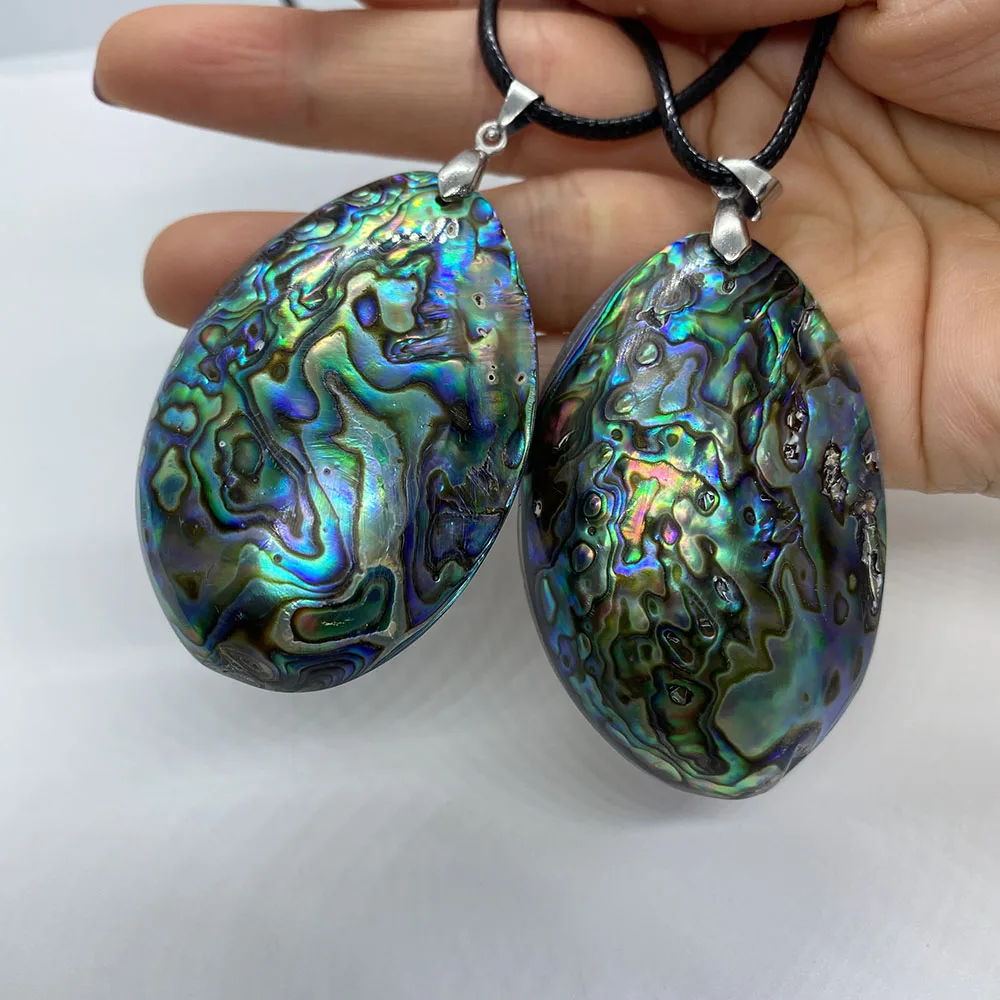 

Natural Shell Jewelry Oval Pendant Necklace Ladies Exquisite Shield Shape for DIY Fashion Jewelry Making Necklace Accessories