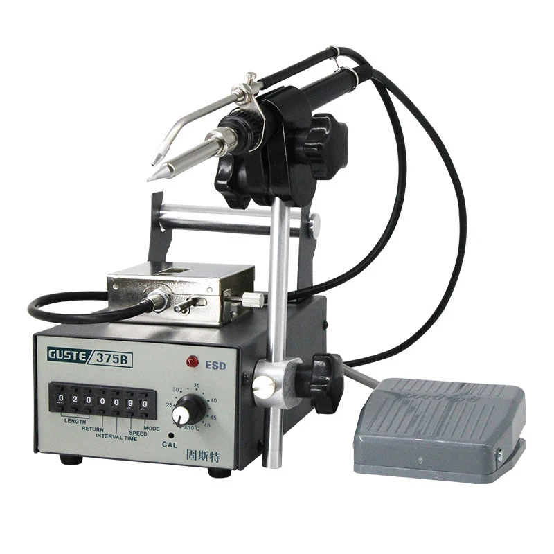 

220V Small Solder Machine Pedal Type Mini Constant Temperature Soldering Stations Semi-Automatic Send Tin Electricity Burn Iron