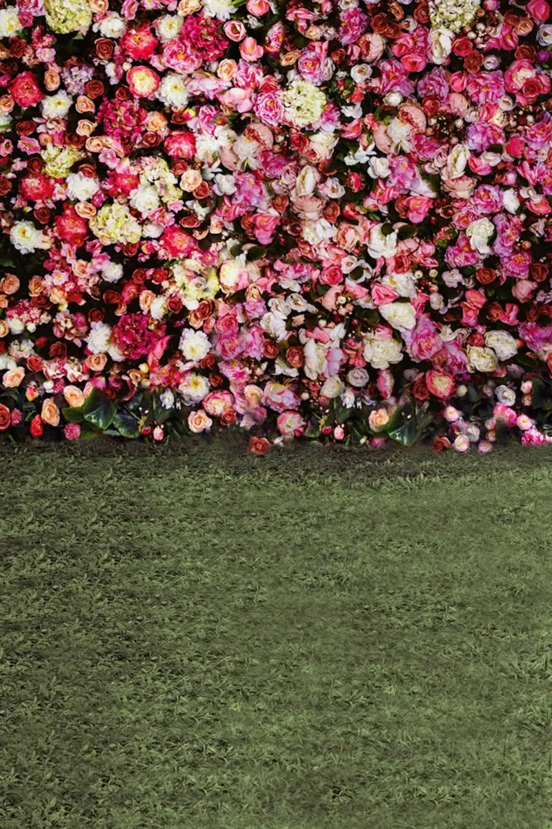 

Flowers Valentine's Day Photo Backdrops Vinyl Cloth Background for Wedding Lovers Portrait Children Photoshoot Photography Props