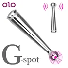 Металлический вибратор для стимуляции точки G и клитора, OLO 9 скоростей, интимные игрушки для женщин, USB-зарядка