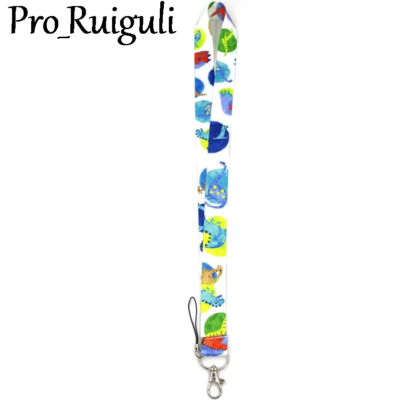 Динозавров шейный ремешок брелок мобильный телефон ремень держатель значка