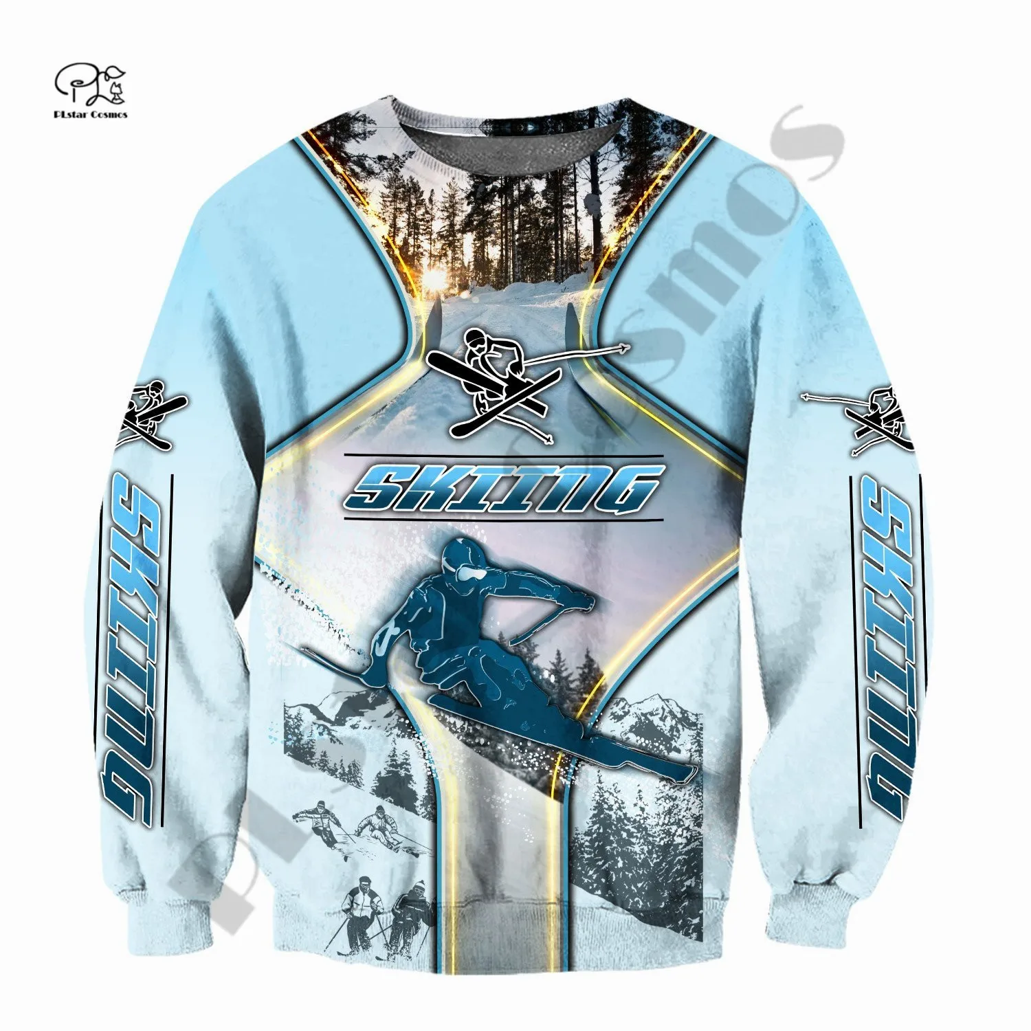 Новинка спортивный художественный уникальный унисекс Свитшот PLstar Cosmos 3DPrint для