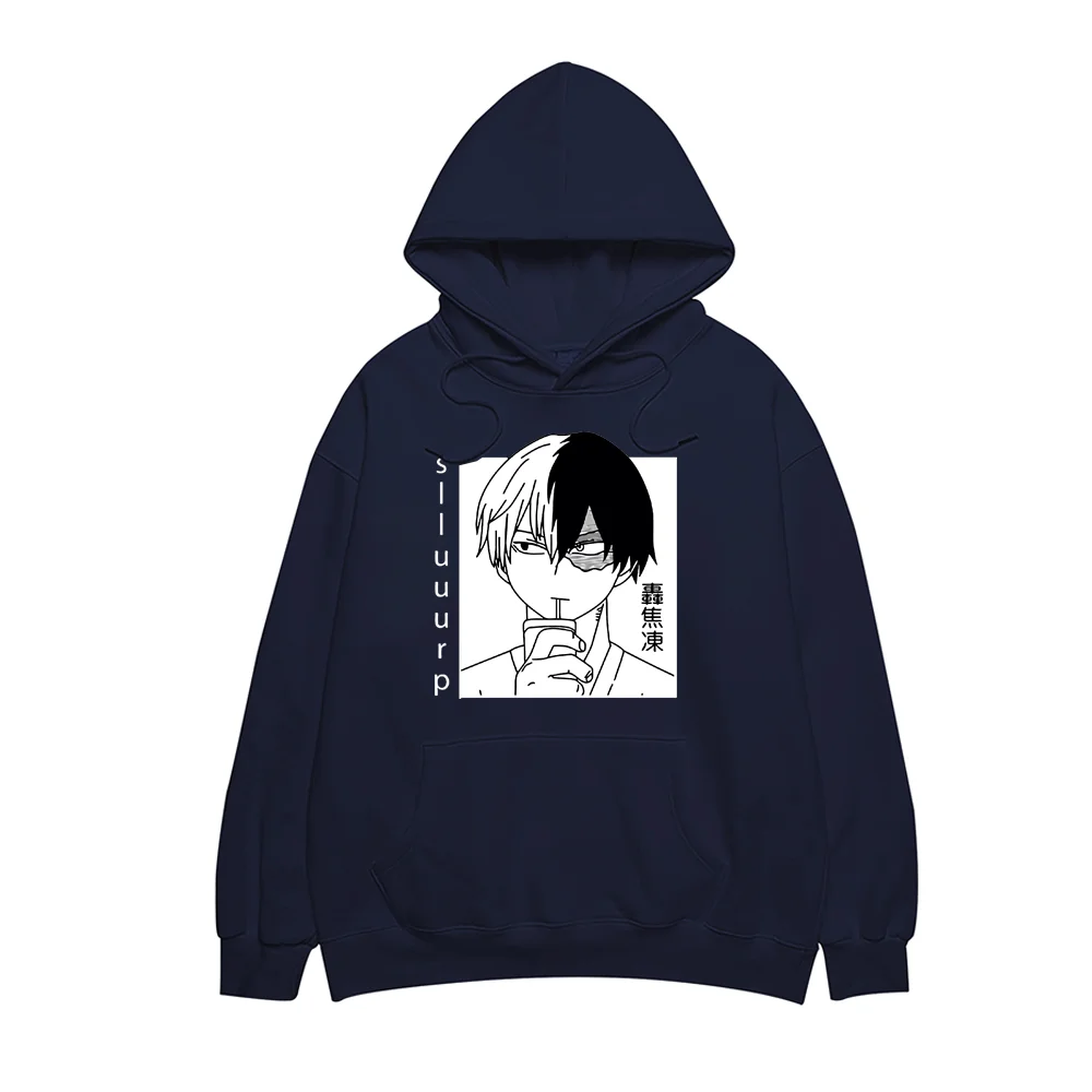 

Harakuju my hero academia Shoto Todoroki Printed Men/women Hoodie Long Sleeve Sweatshirt Autumn College style teen hoodie men