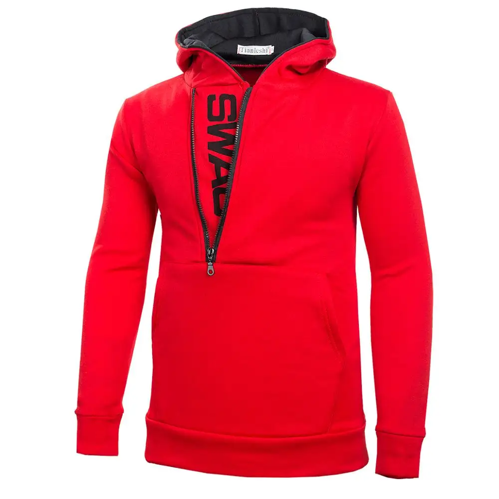 Худи с косой застежкой на молнии в стиле пэчворк капюшоном 2020 Осенняя мужская