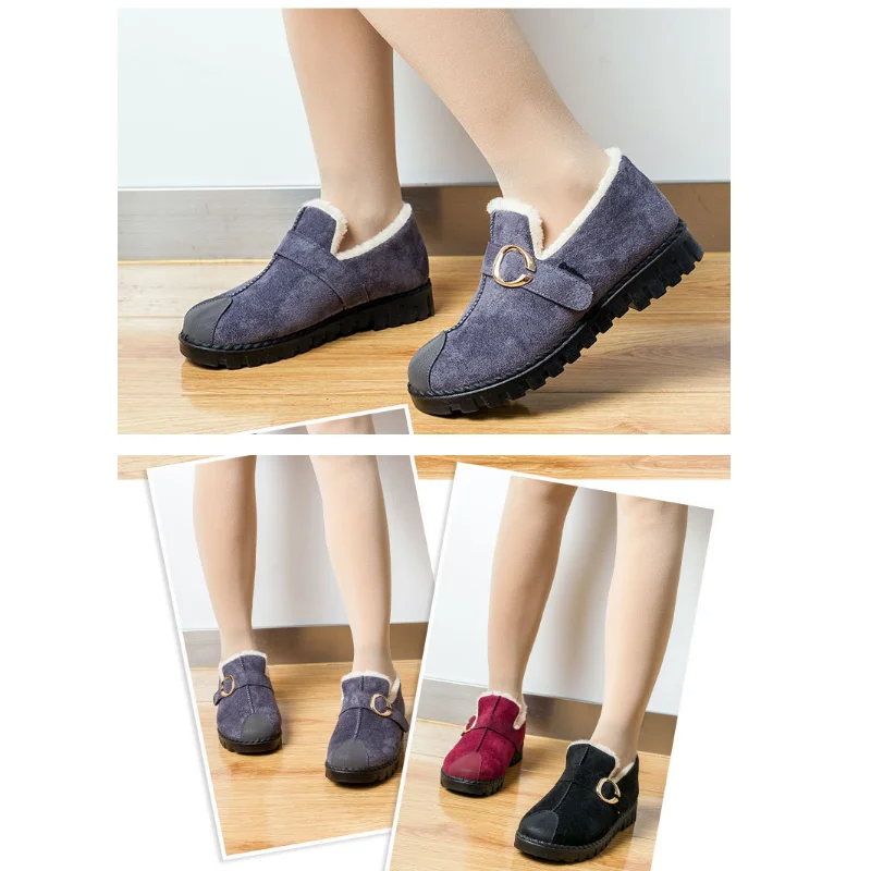 Теплая женская обувь из замши Новые зимние ботинки Легкие и стильные Без