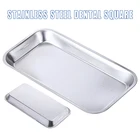 Профессиональный медицинский лоток из нержавеющей стали, медицинский хирургический лоток, стоматологическая тарелка, лабораторный инструмент, 22x12x2 см