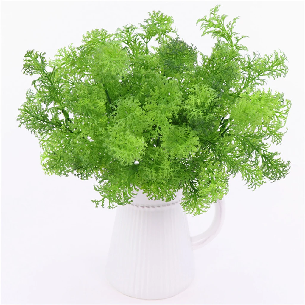 

35cm Artificial Lifelike Plastic Moss Grass Plant Wedding Home Office Window Sill Bonsai Floral Decor Crafts Landscaping Plants