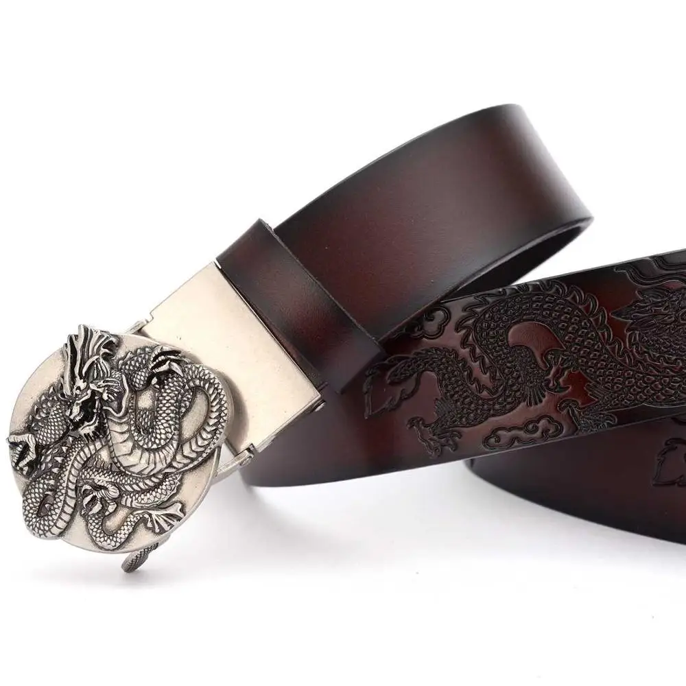 Для мужчин из натуральной кожи, платье пояс с автоматическим BuckleFashion кожа Ремни со съемными Пряжка из сплава