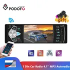 Автомагнитола Podofo, 1 Din, 4,1 дюйма, цифровой дисплей, Bluetooth, FM, MP3, мультимедийный проигрыватель, 1 Din, аудио, радио, USB, FM, резервный монитор
