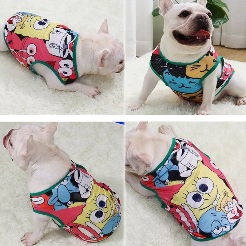 Летняя тонкая одежда для домашних питомцев дышащий сетчатый жилет костюм